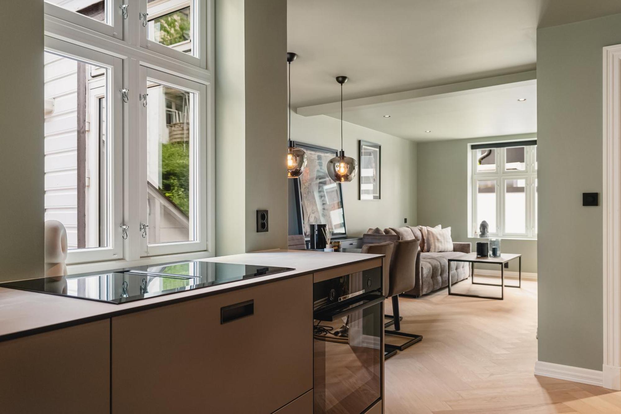 Апартаменты Bryggen // Floyen Living Берген Экстерьер фото